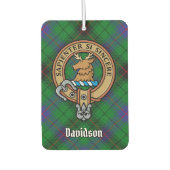Clan Davidson Crest over Tartan Luchtverfrisser (Voorkant)