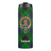 Clan Davidson Crest over Tartan Thermosbeker (Voorkant)