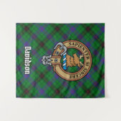 Clan Davidson Crest over Tartan Wandkleed (Voorkant (horizontaal))