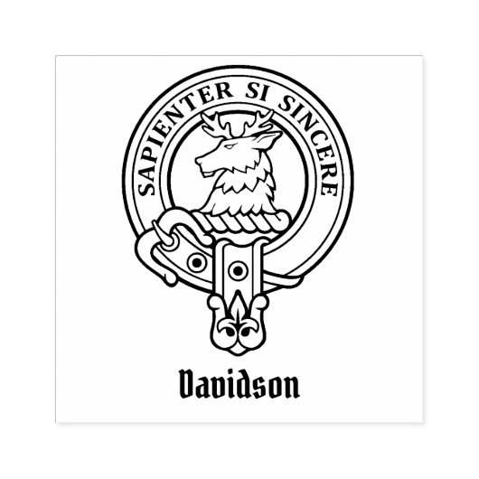 Clan Davidson Crest Rubber Stamp Rubberstempel (Afrduk)