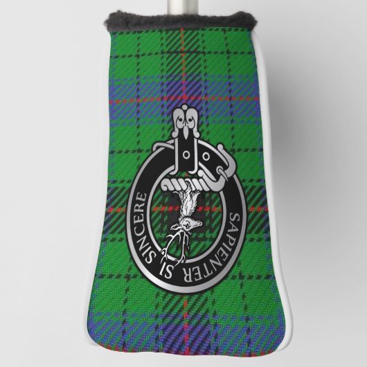 Clan Davidson Crest & Tartan Golf Head Hoesje Golfheadcover (Draai 90)