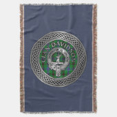 Clan Davidson Crest & Tartan Knot Deken (Voorkant Verticaal)