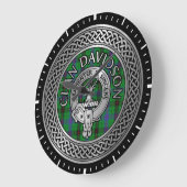 Clan Davidson Crest & Tartan Knot Grote Klok (Hoek)