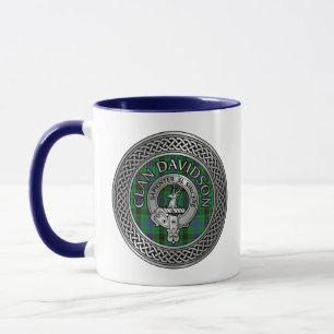 Clan Davidson Crest & Tartan Knot Mok