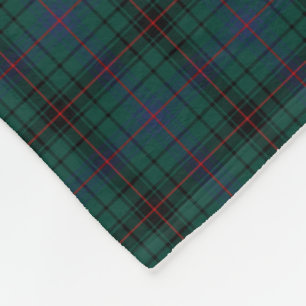 Clan Davidson Dark Green Tartan Fleece Deken