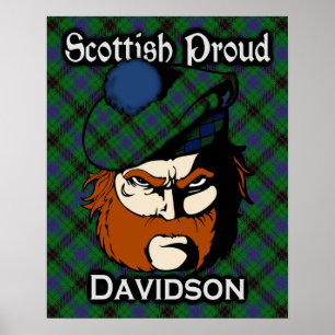 Clan Davidson Schotse Tartan Poster
