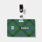 Clan Davidson Tartan Badge (Voorzijde met clip)