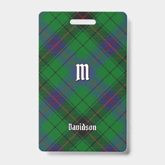 Clan Davidson Tartan Badge (Front)