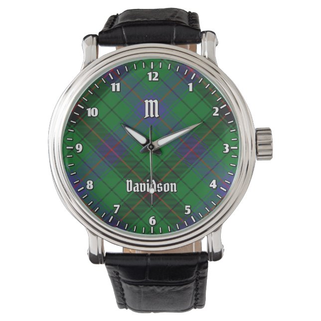 Clan Davidson Tartan Horloge (Voorkant)