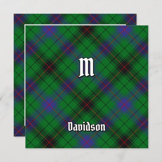 Clan Davidson Tartan Kaart (Voorkant / Achterkant)