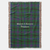 Clan Davidson Tartan Plays Custom Throw Blanket Deken (Voorkant Verticaal)