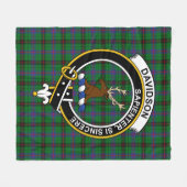 Clan Davidson Tartan Pset Fleece Deken (Voorkant (Horizontaal))