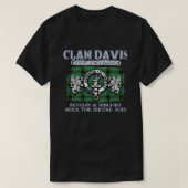 Clan Davis crest Schotse clans Schotse achternaam T-shirt (Design voorkant)
