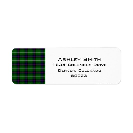 Clan Donald Macdonald Tartan Etiket (Voorkant)
