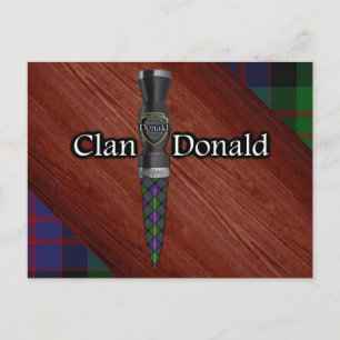 Clan Donald Tartan Sgian Dubh Blade Briefkaart