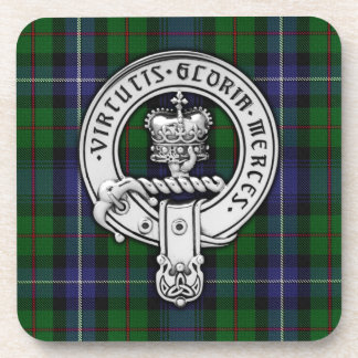 Clan Donnachaidh (Robertson) Crest /Hunting Tartan Bier Onderzetter