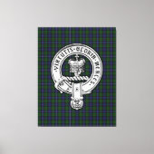 Clan Donnachaidh (Robertson) Crest /Hunting Tartan Canvas Afdruk (Voorkant)