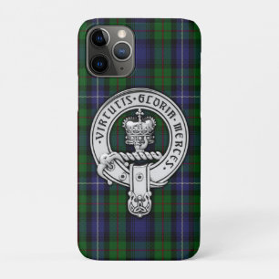 Clan Donnachaidh (Robertson) Crest /Hunting Tartan iPhone 11 Pro Hoesje