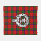Clan Donnachaidh (Robertson) Crest & Tartan Fleece Deken (Voorkant (Horizontaal))