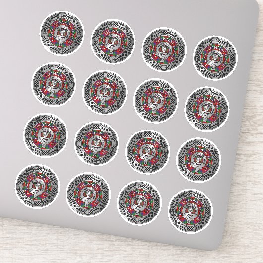 Clan Donnachaidh | Robertson Crest & Tartan Knot Sticker (Detail)
