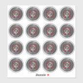 Clan Donnachaidh | Robertson Crest & Tartan Knot Sticker (Vel)