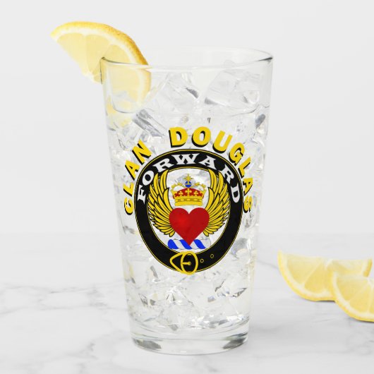 Clan Douglas "AVANT" Tumbler en verre de 16oz (Devant glace)
