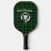 Clan Douglas Crest Badge & Tartan Pickleball Paddle (Voorkant)