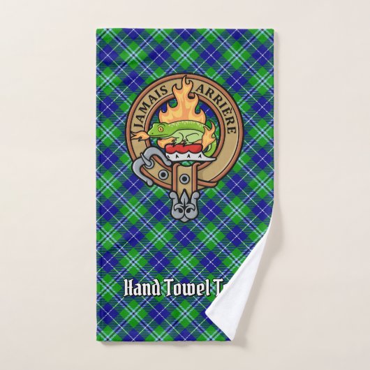 Clan Douglas Crest over Tartan Bad Handdoek (Handdoek)