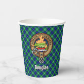 Clan Douglas Crest over Tartan Papieren Bekers (Voorkant)
