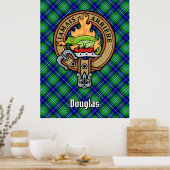Clan Douglas Crest over Tartan Poster (Keuken)