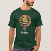 Clan Douglas Crest over Tartan T-shirt (Voorkant)