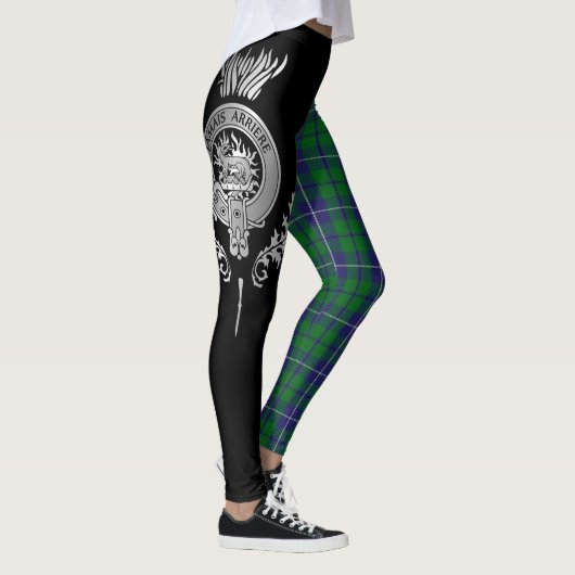 Clan Douglas Crest & Tartan Leggings (Rechts)