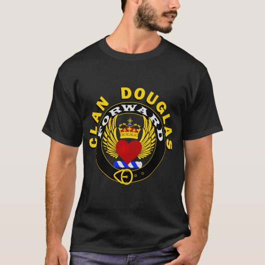 Clan Douglas "FORWARD" dans un T-shirt de ceinture (Devant)