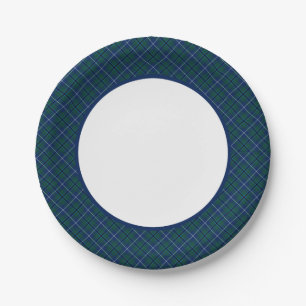 Clan Douglas Modern Tartan Border Papieren Bordje