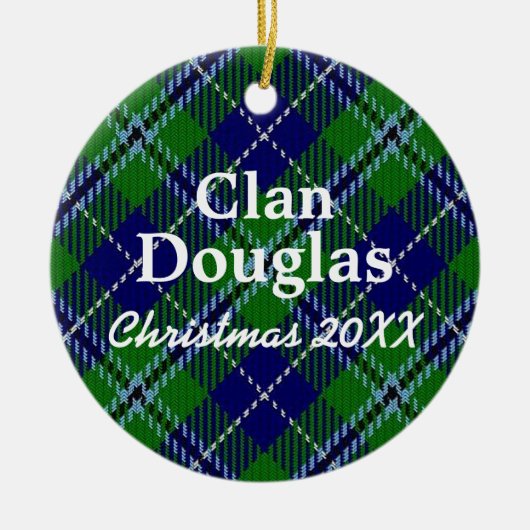 Clan Douglas Scottish Tartan Keramisch Ornament (Voorkant)