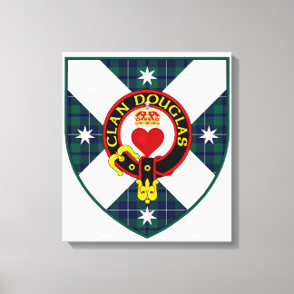 Clan Douglas Shield op doek Canvas Afdruk