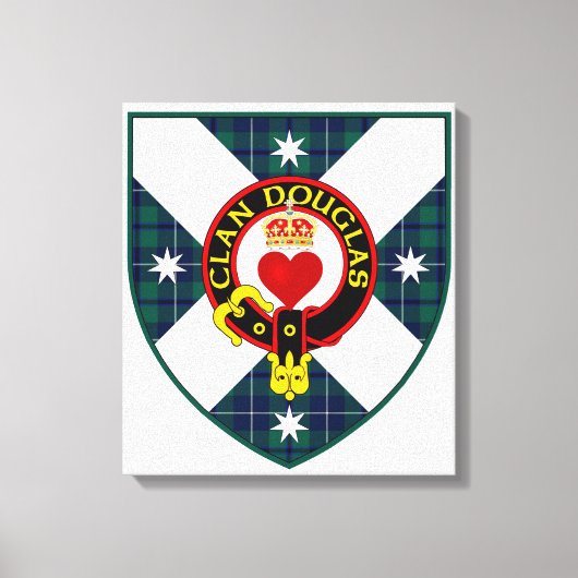 Clan Douglas Shield sur toile (Recto)