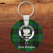 Clan Douglas Tartan Crest Sleutelhanger (Voorkant)