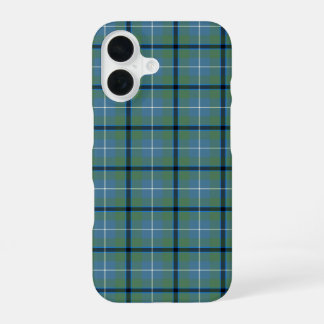 Clan Douglas Tartan Lichtblauw en Groen Schotse Ru iPhone 16 Hoesje