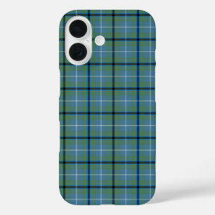 Clan Douglas Tartan Light Blue en Green Pset iPhone 16 Hoesje