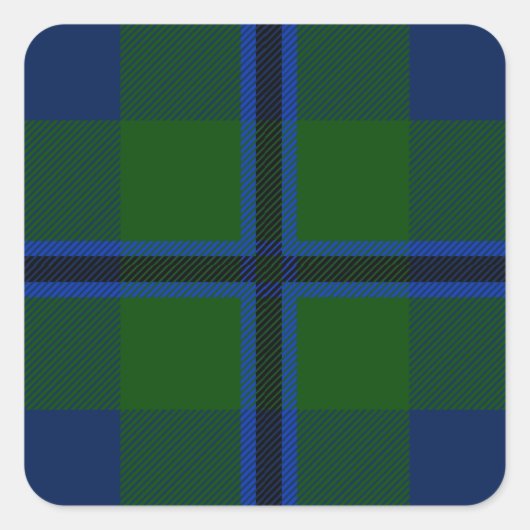 Clan Douglas Tartan Vierkante Sticker (Voorkant)