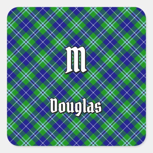 Clan Douglas Tartan Vierkante Sticker (Voorkant)