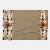 Clan d'ours amérindien Serviettes de cuisine (Horizontal)