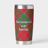 Clan Drummond Crest over Tartan Geïsoleerde Drinkbeker (Achterkant)
