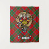 Clan Drummond Crest over Tartan Wandkleed (Voorkant)
