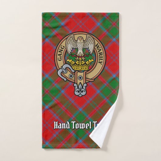 Clan Drummond Crest sur Tartan (Serviette à main)