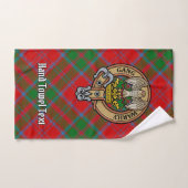 Clan Drummond Crest sur Tartan (Serviette à main)