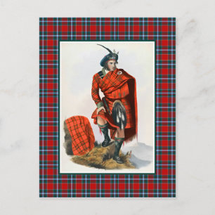Clan Drummond  Illustratie Tartan Lijst Briefkaart