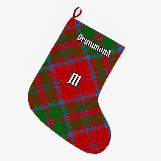 Clan Drummond Tartan Grote Kerstsok (Voorkant (Hangend))