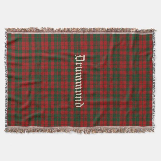 Clan Drummond Tartan Plaid Custom Gooi Deken (Voorkant)